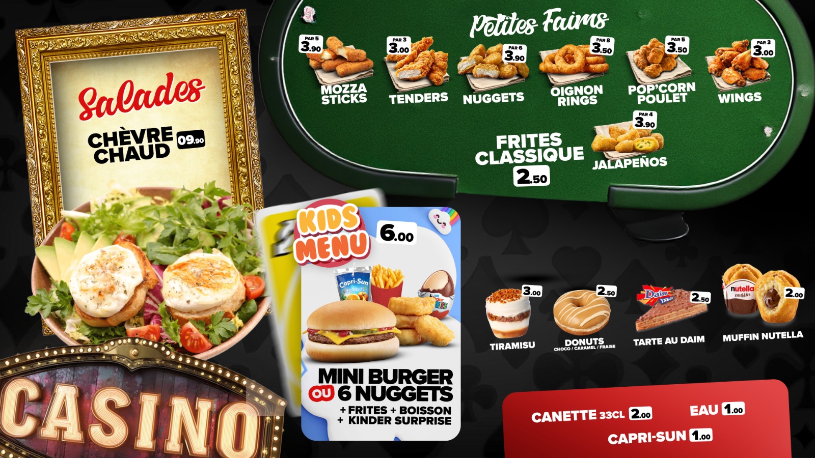 Menu Desserts L'As Du Smash